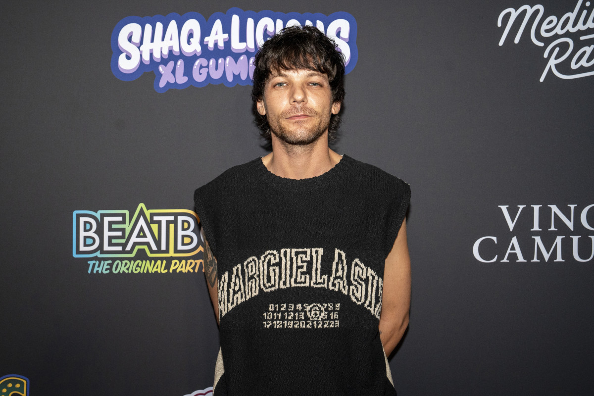 NEW ORLEANS, LOUISIANA - FEBRUARY 7: English singer-songwriter and member of the boy band One Direction, Louis Tomlinson arrives at Shaq's Fun House at Mardi Gras World on February 7, 2025 in New Orleans, Louisiana. (Photo by Skip Bolen/Getty Images)