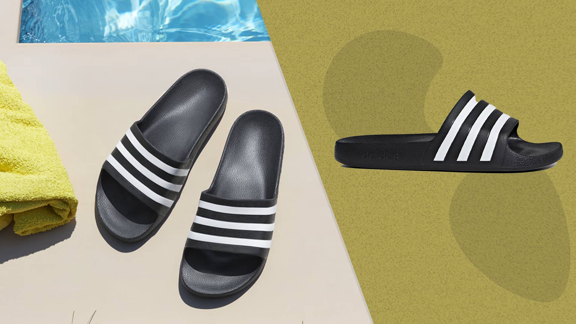 Adidas' Iconic Adilette Aqua Slide Sandals Are Now Under $20