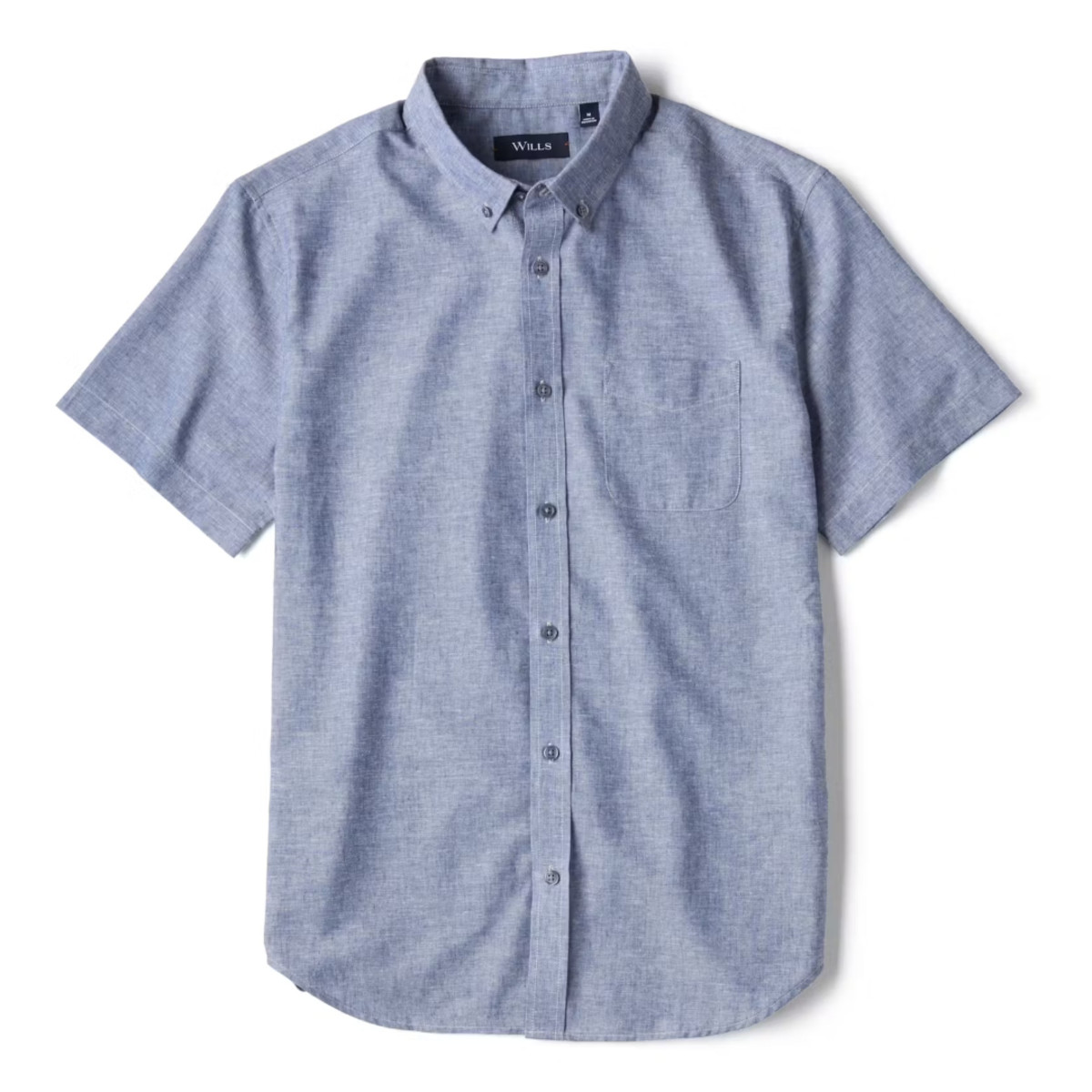 シャツ WACKY WILLY Linen blend overfit short sleeve shirt loose short sleeve linen blend shirt - Dusty Blue | Weekday WW