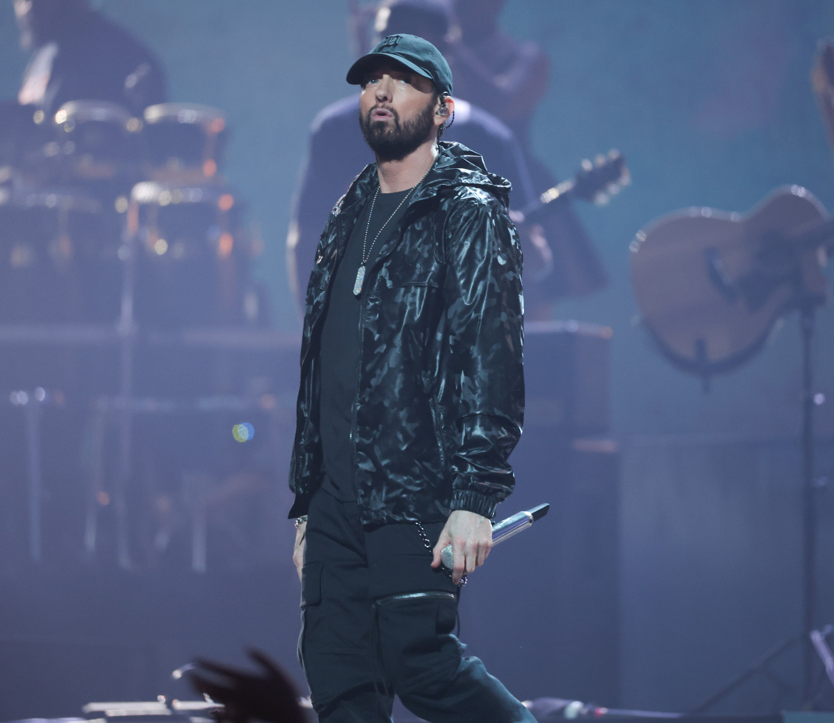 Eminem at the 2024 MTV Video Music Awards held at UBS Arena on September 11, 2024 in Elmont, New York. (Photo by Christopher Polk/Billboard via Getty Images)