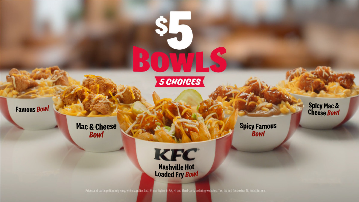 KFC Debuts 7 New Meal Bowls for Just $5 Each
