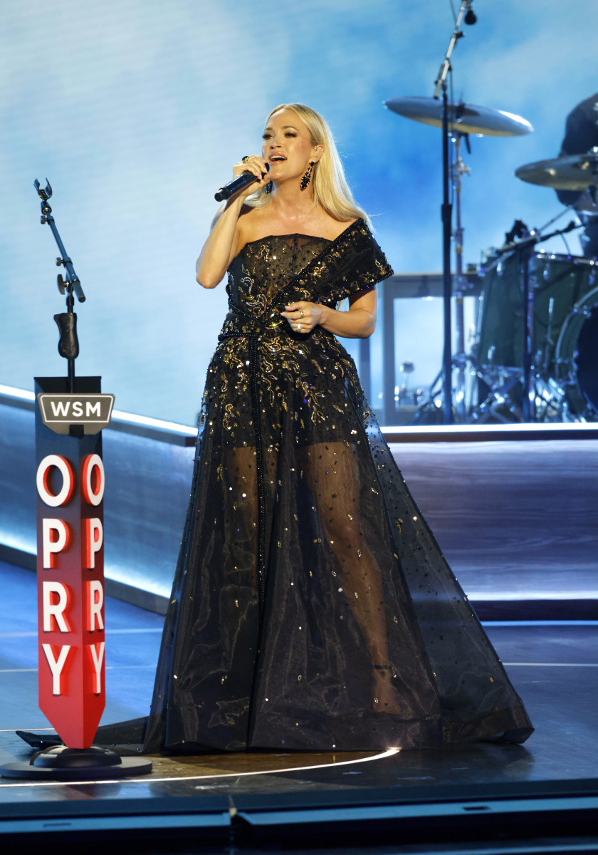 Carrie Underwood Turns Heads In Sheer Dress At Grand Ole Opry
