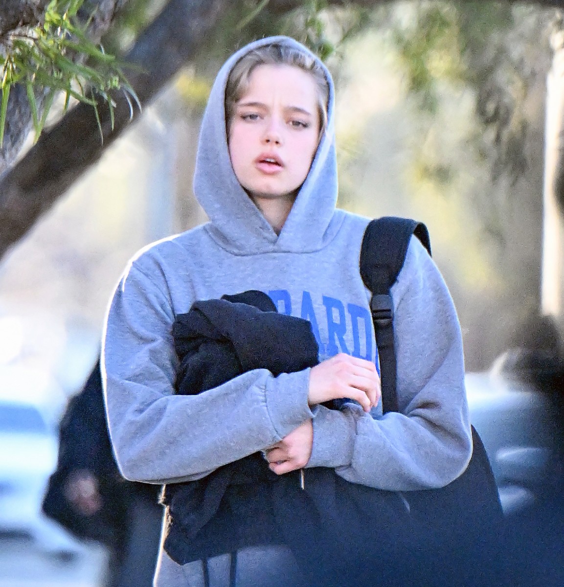 LOS ANGELES, CA - FEBRUARY 20: Shiloh Jolie is seen running errands on February 20, 2025 in Los Angeles, California. (Photo by MEGA/GC Images)