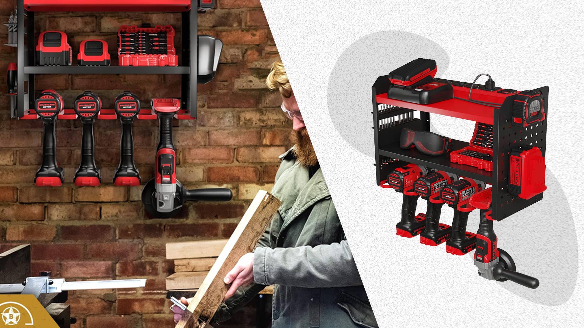 8/o - Finance PooLuck Upgraded Heavy Duty 5 Holes Floating Tool Shelf - View #7
