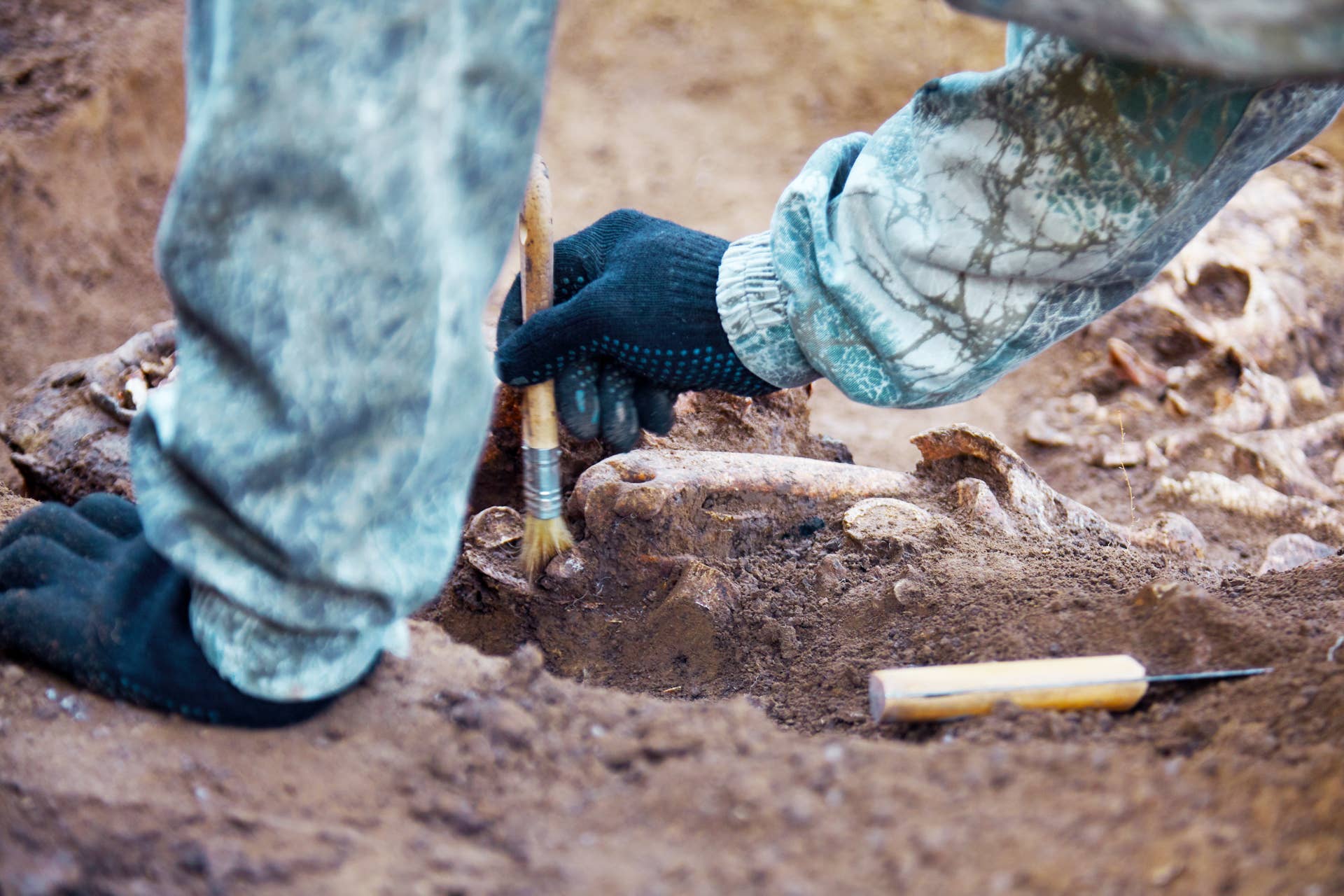 Human Excavation Human Statue Discovered Inside Wall At Göbeklitepe