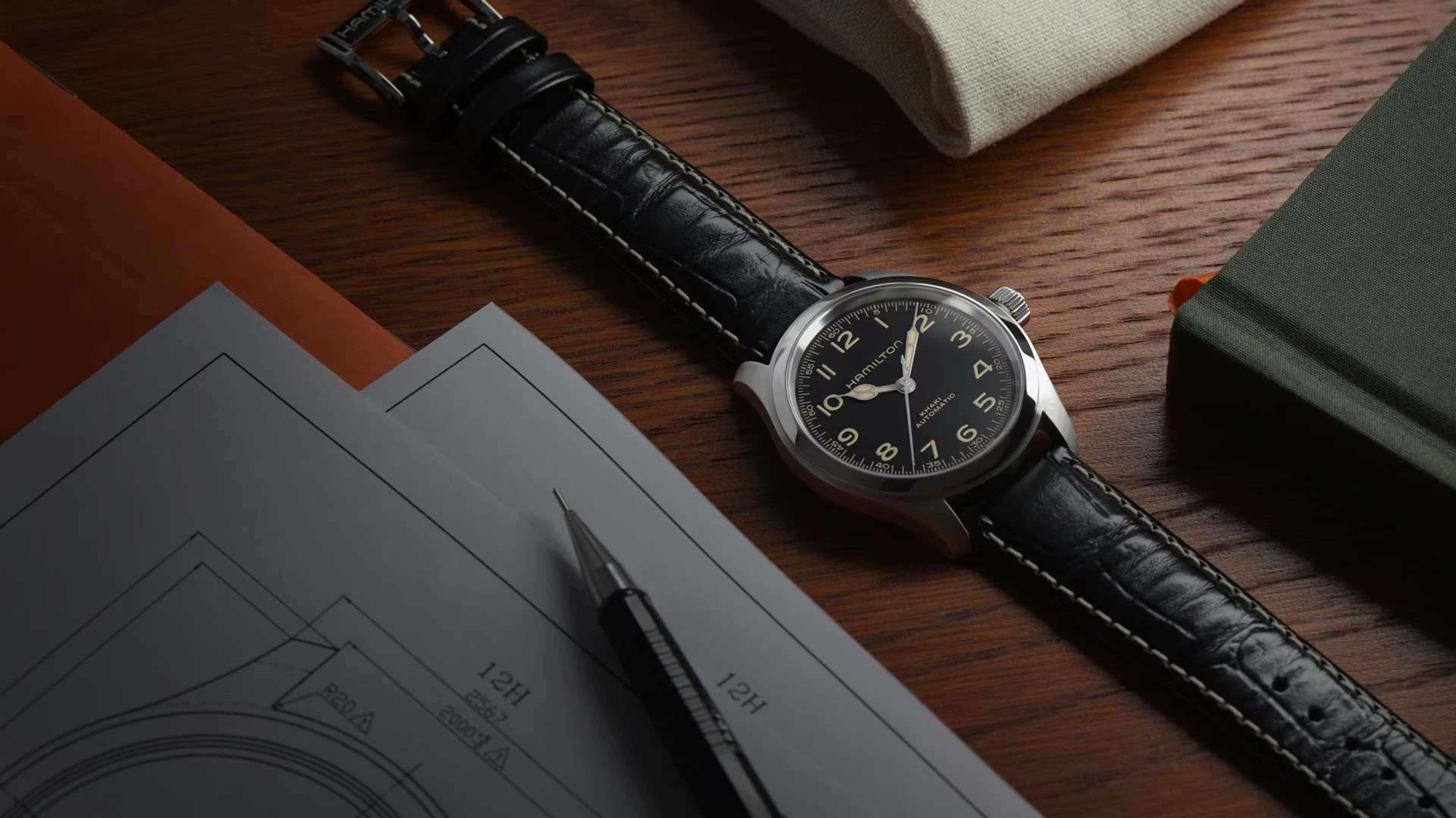 k*様 ハミルトン　マーフウォッチ　42mm Hamilton murph Hamilton 42MM Khaki Field Murph Auto Black Men's Watch | Gage