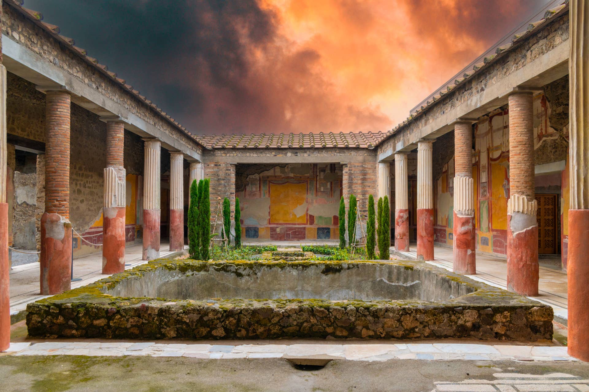 Preserved Ancient Roman Villa Interior View Roman Villa Mediana