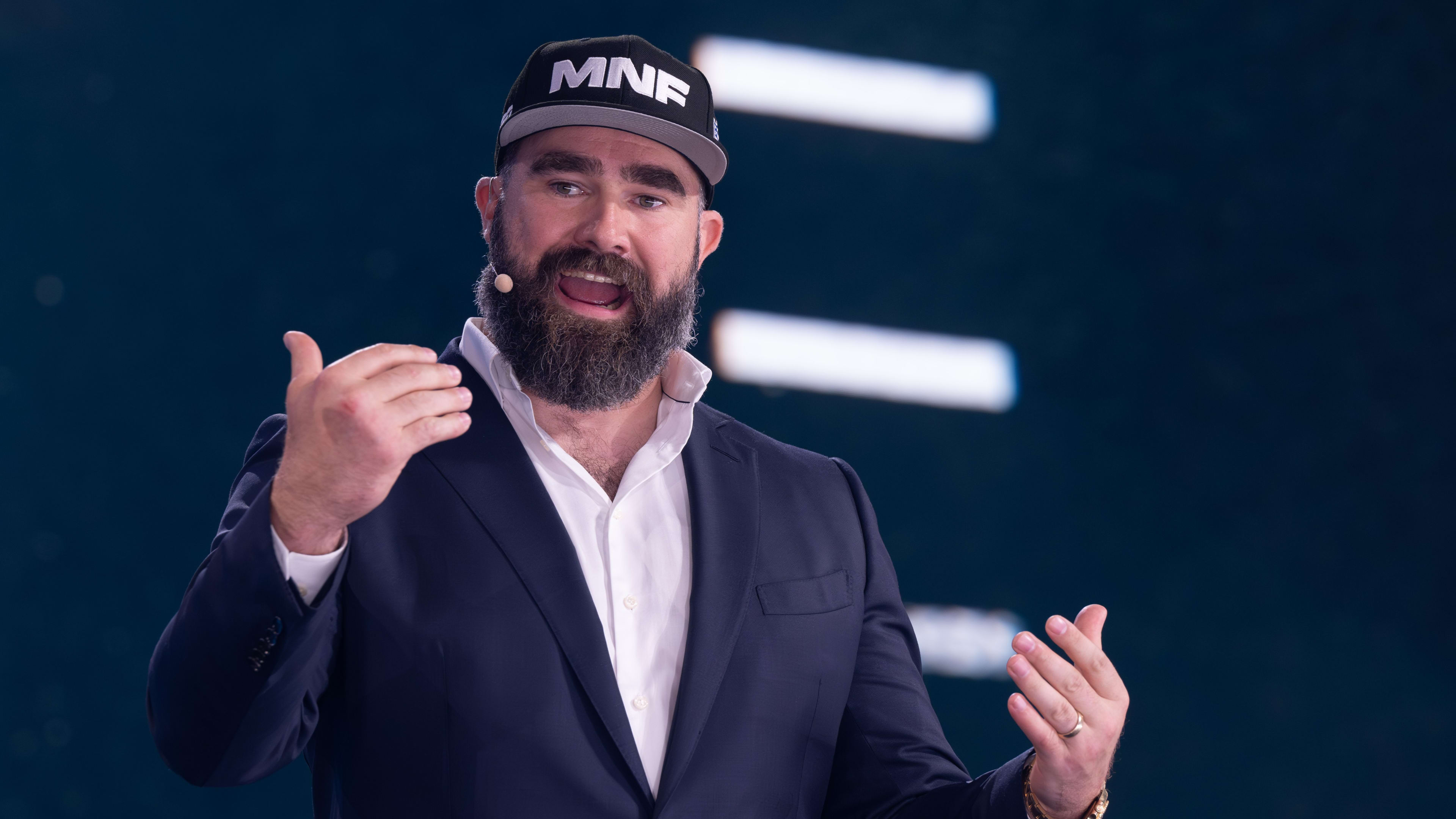 Jason Kelce Speaks Out After Fake Bad Bunny Super Bowl Quote Goes Viral -  Men's Journal