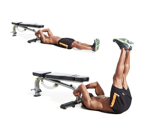 Lying Leg Oblique Throw Down obliques exercise as part of best abdominal oblique workout