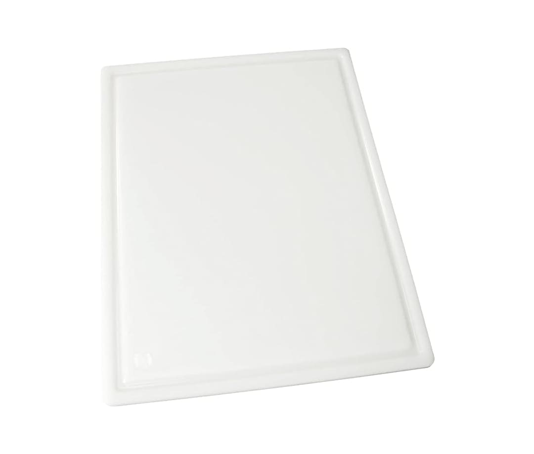 Winco Heavy-Duty Plastic Cutting Board on white background.