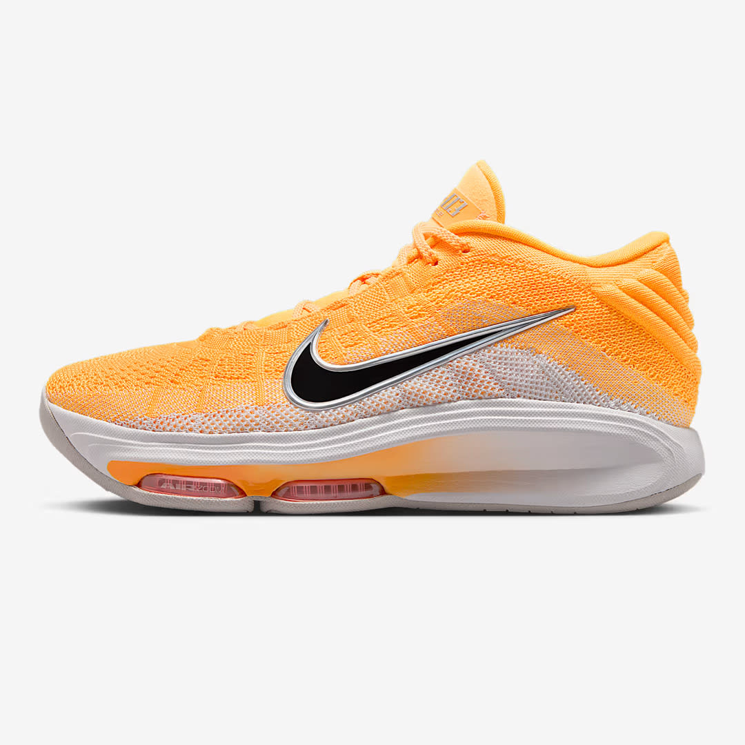yellow and white basketball shoes
