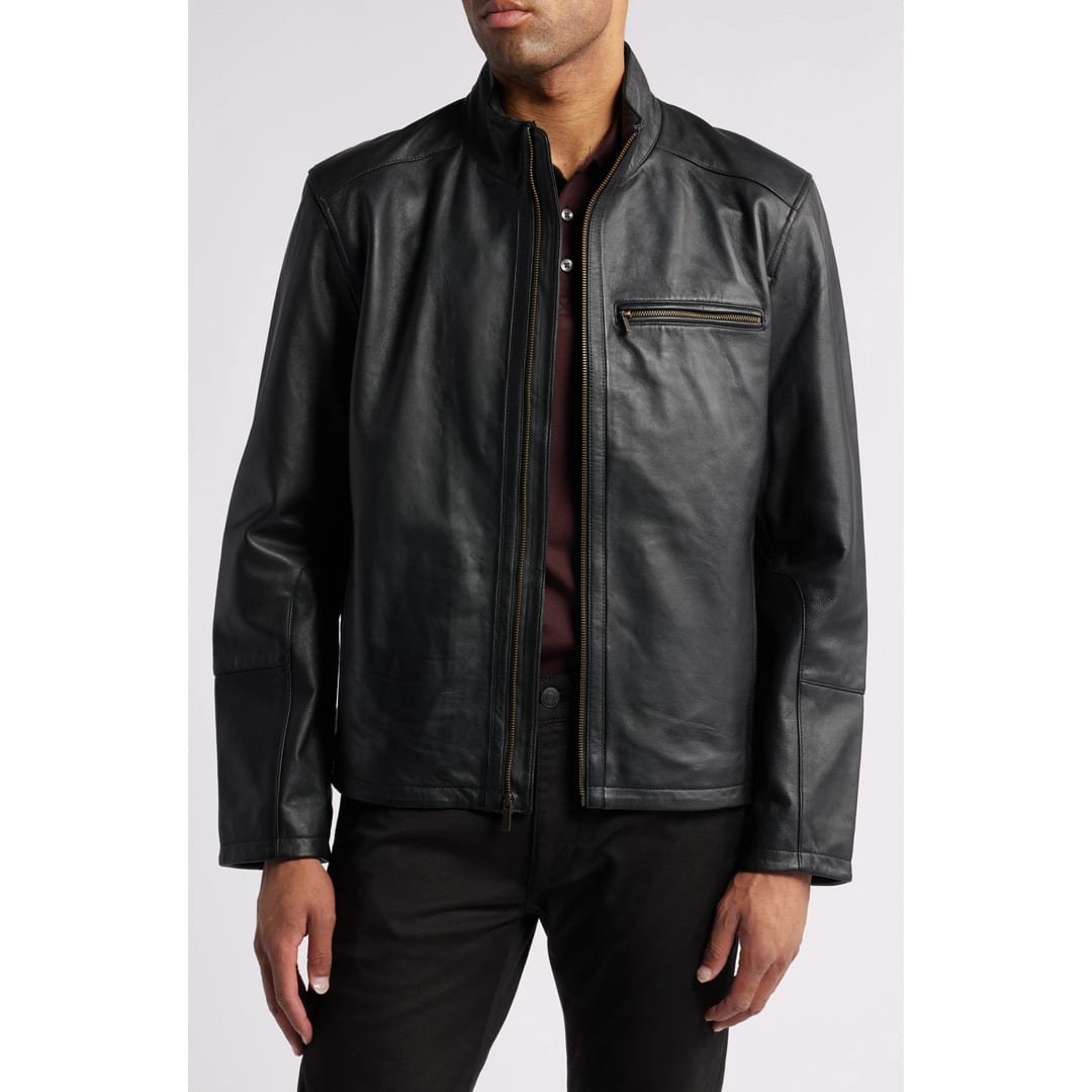 Cole Haan's Leather Moto Jacket Is Now on Sale for Only $200