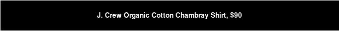 J. Crew Organic Cotton Chambray Shirt, $90