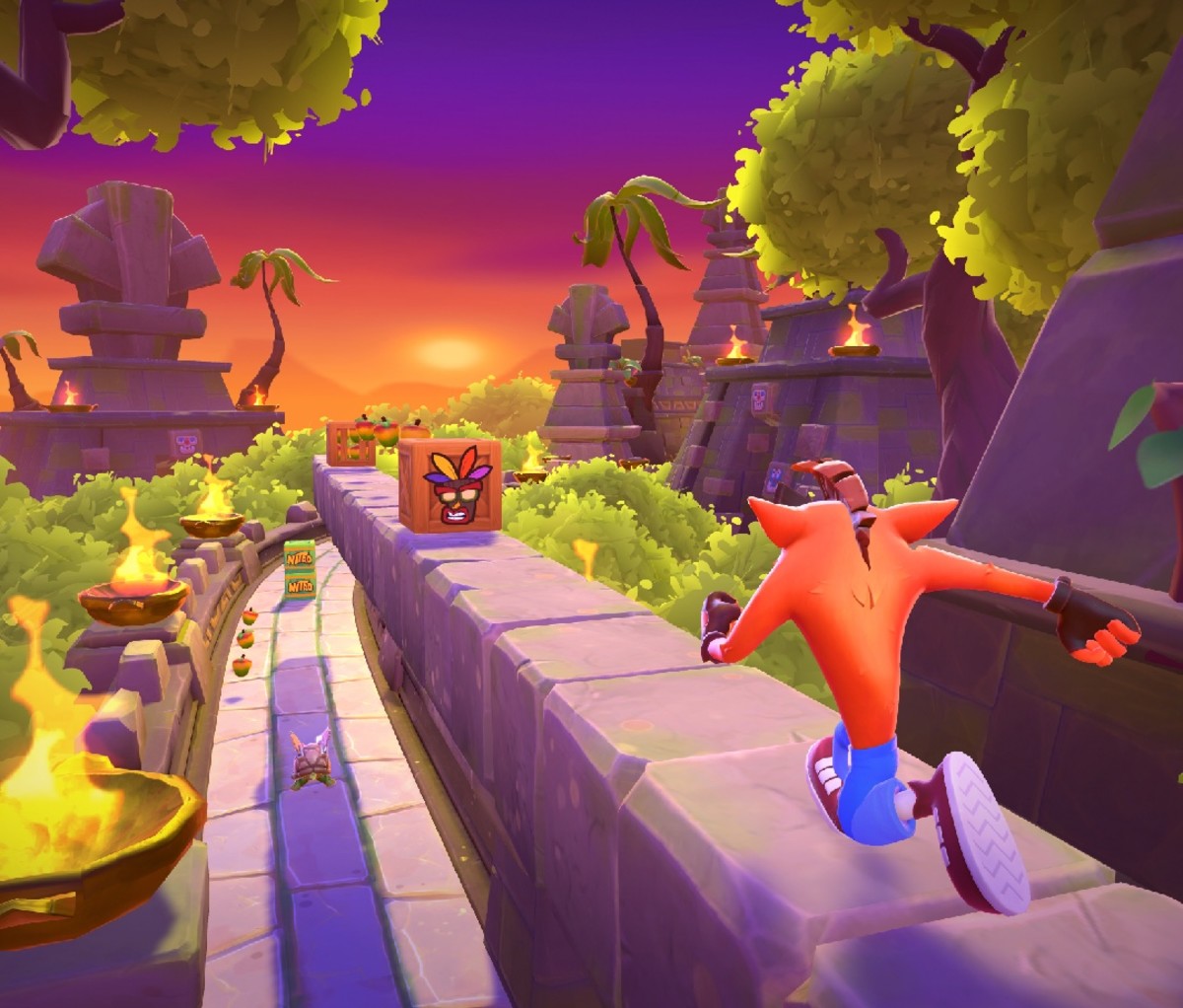 'Crash: On the Run!' environment