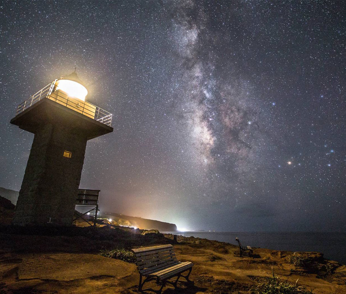 Nighttime sky at Miyakejima