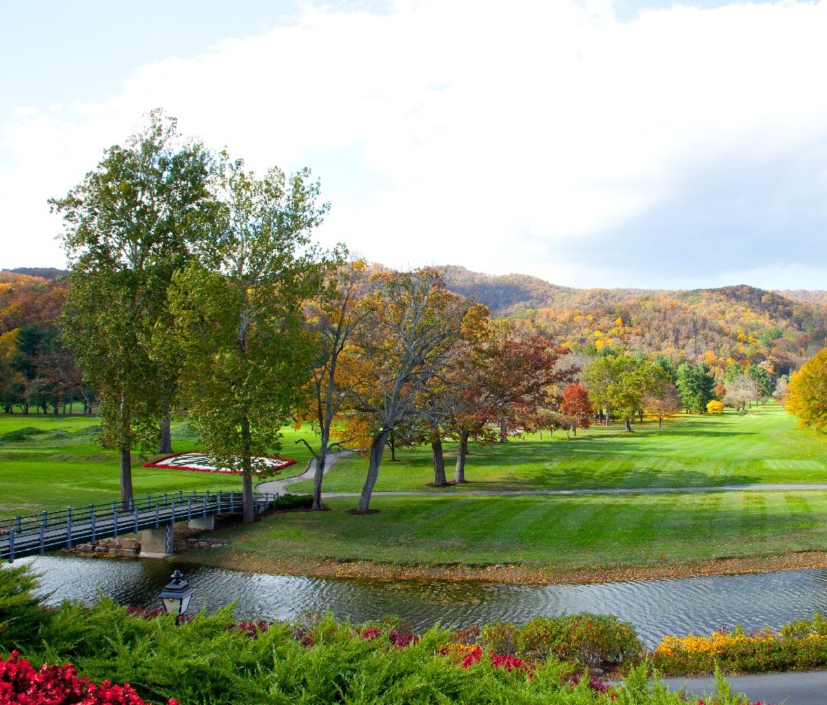 The Greenbrier Resort in the fall
