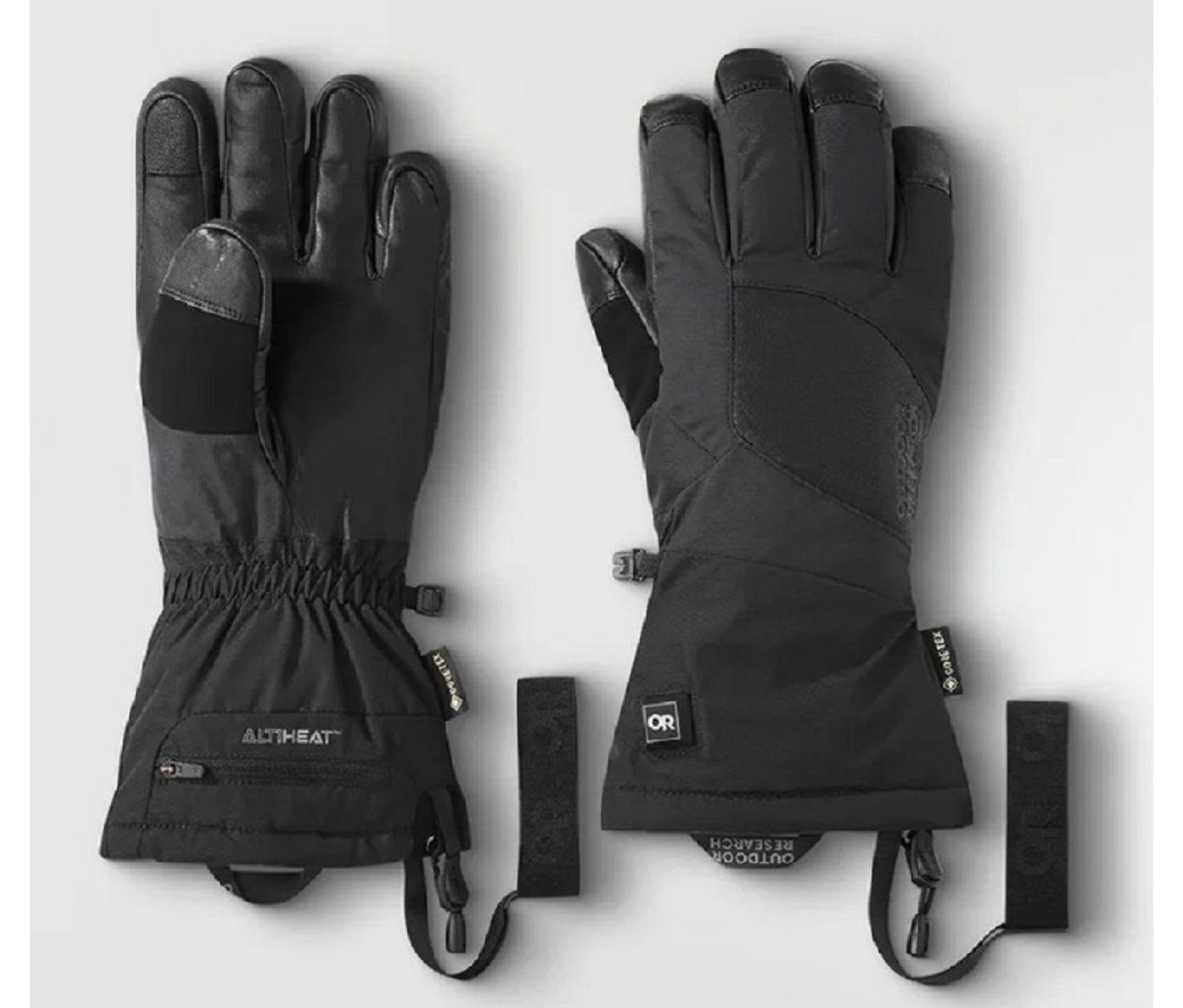 Outdoor Research Prevail heated gloves, black.