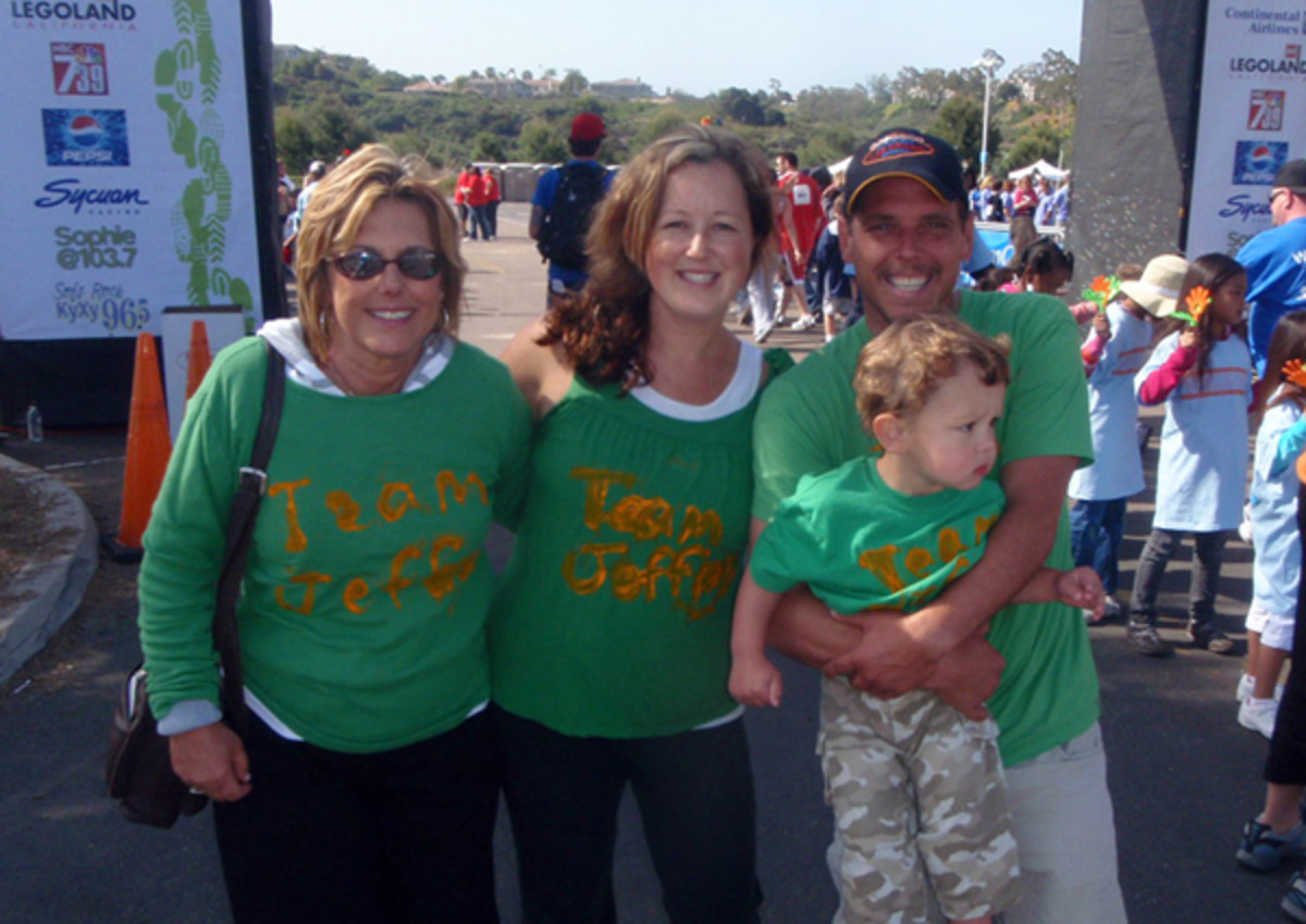 Walk For MS Every year the MS National Society does their 'Walk For MS' day at Lego Land in Carlsbad. Here's Roger and his family: Diane (Roger's Mom), Beth (Roger's Wife), and Roger and his son (Trevor).
