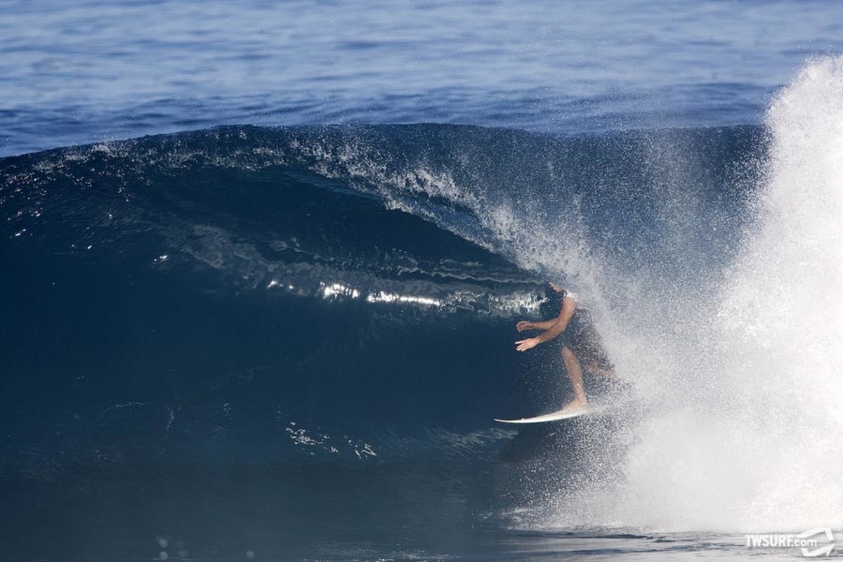 Jamie O'Brien With this Backdoor beauty, Jamie O'Brien took the lead and never looked back. Photo: Bielmann/SPL