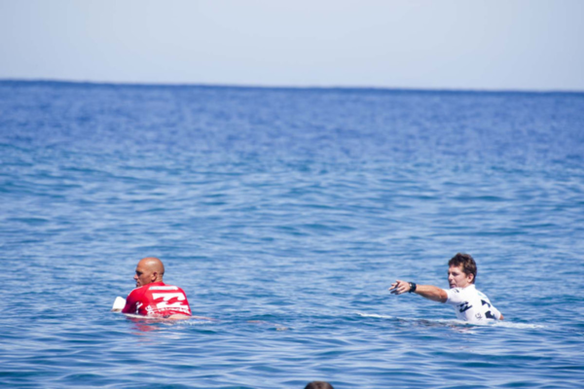 Andy Irons Kelly Slater Andy's secret to success against Kelly Slater? "He's just another human." Photo: Bielmann/SPL