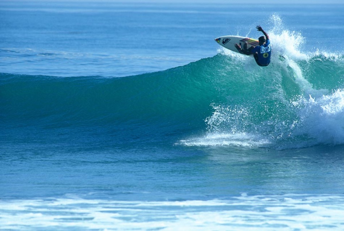 Kelly Slater Kelly's win at the 1990 Body Glove Surfbout marked the beginning of his two decades (and counting) of professional surfing dominance. Photo: Quiksilver/Balzer