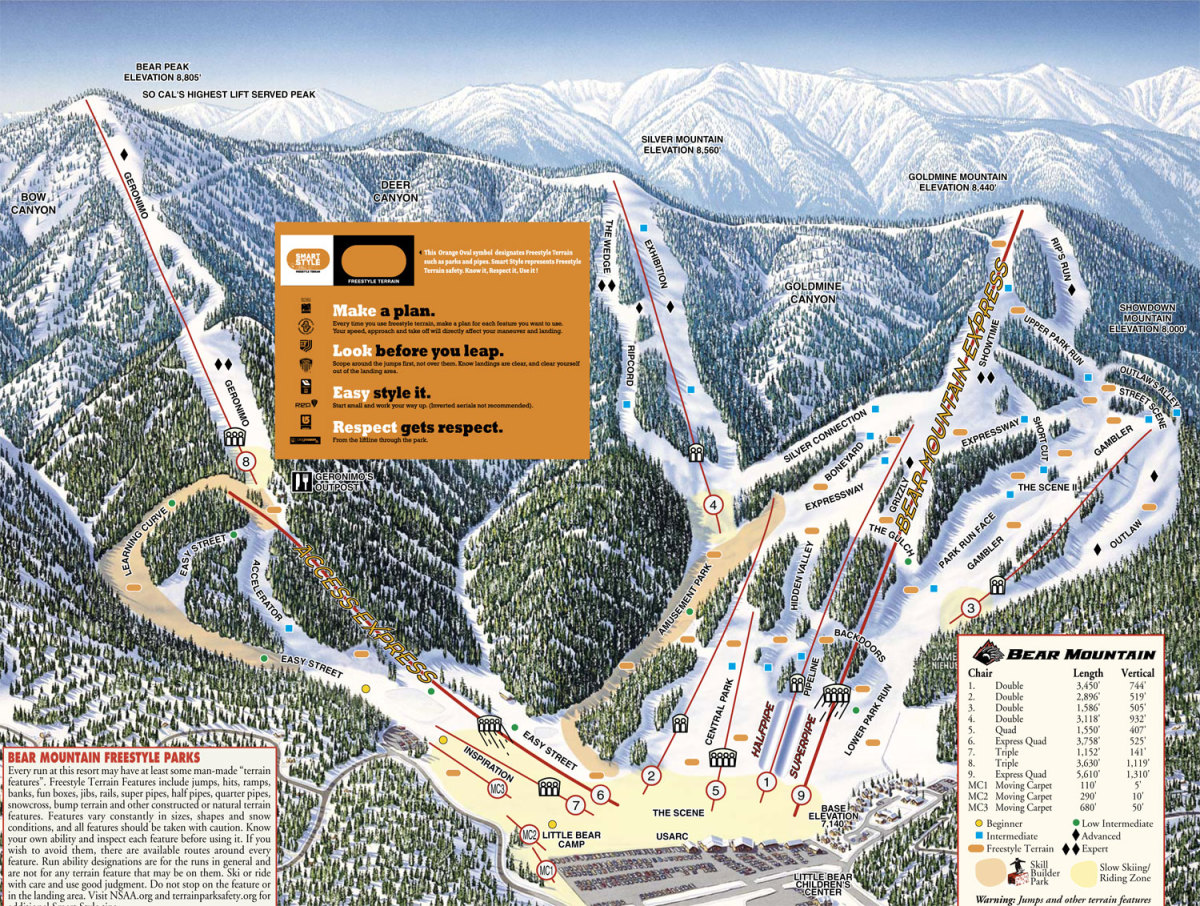 Bear Creek Ski Trail Map My Bear Mountain And Snow Summit With Craig Coker | Men's Journal
