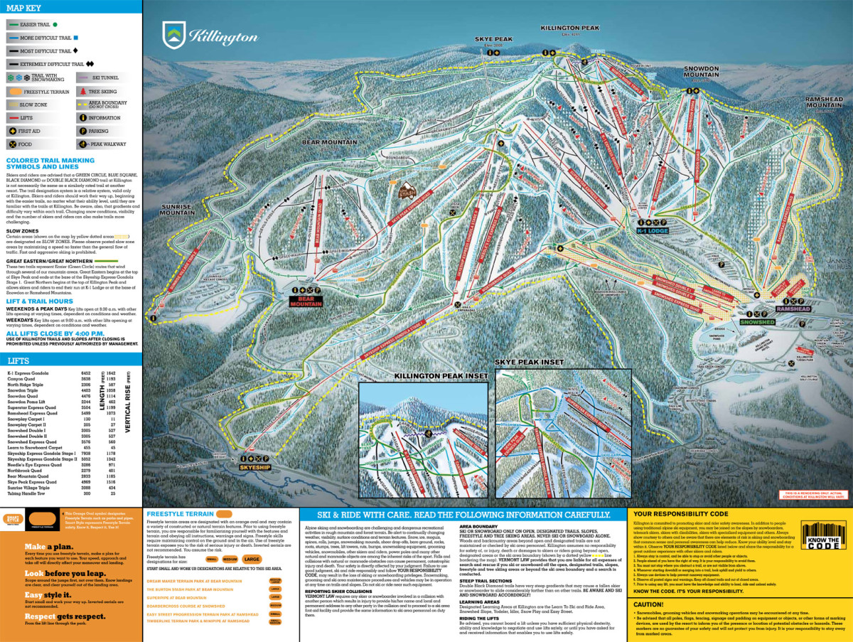 Killington trail map
