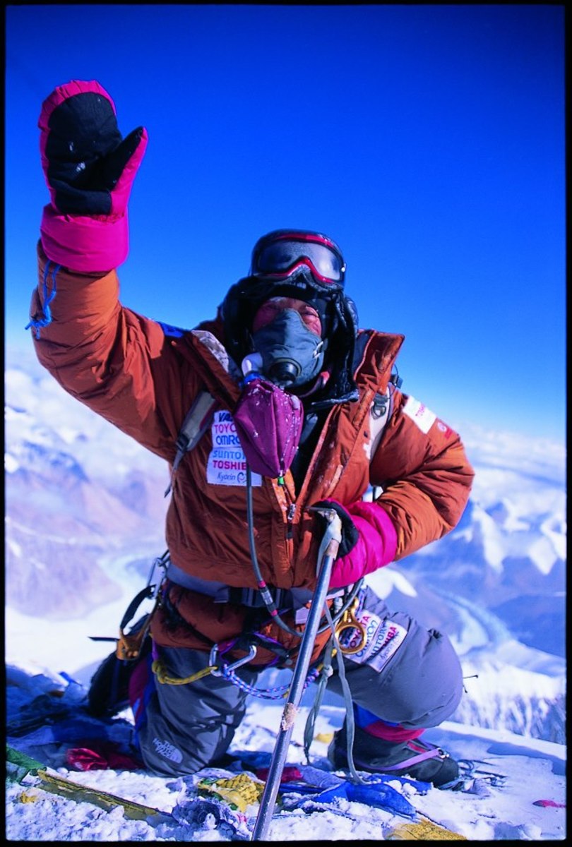 japanese climber on top of everest