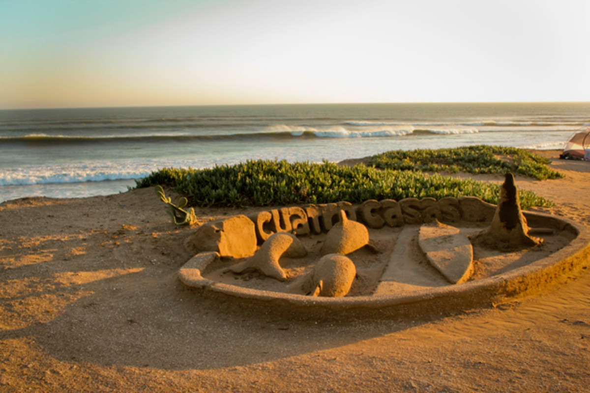 The skate spot was inspired by the neighboring point break, Cuatro Casas; photo by Kade Krichko