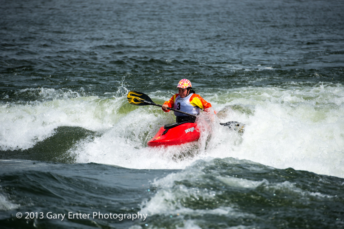 Emily competing