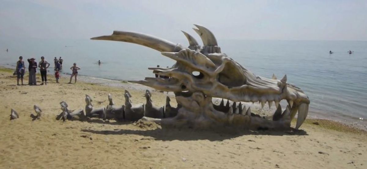 dragon on beach
