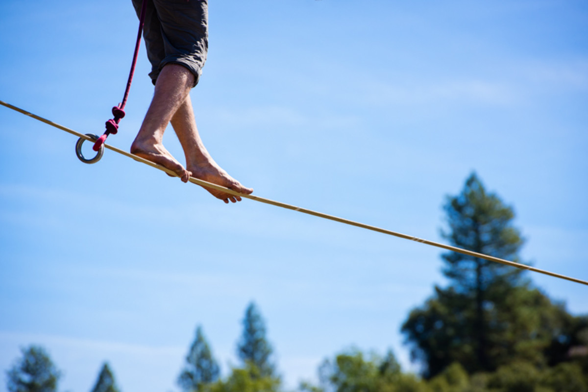 Jerry Miszewski highlining