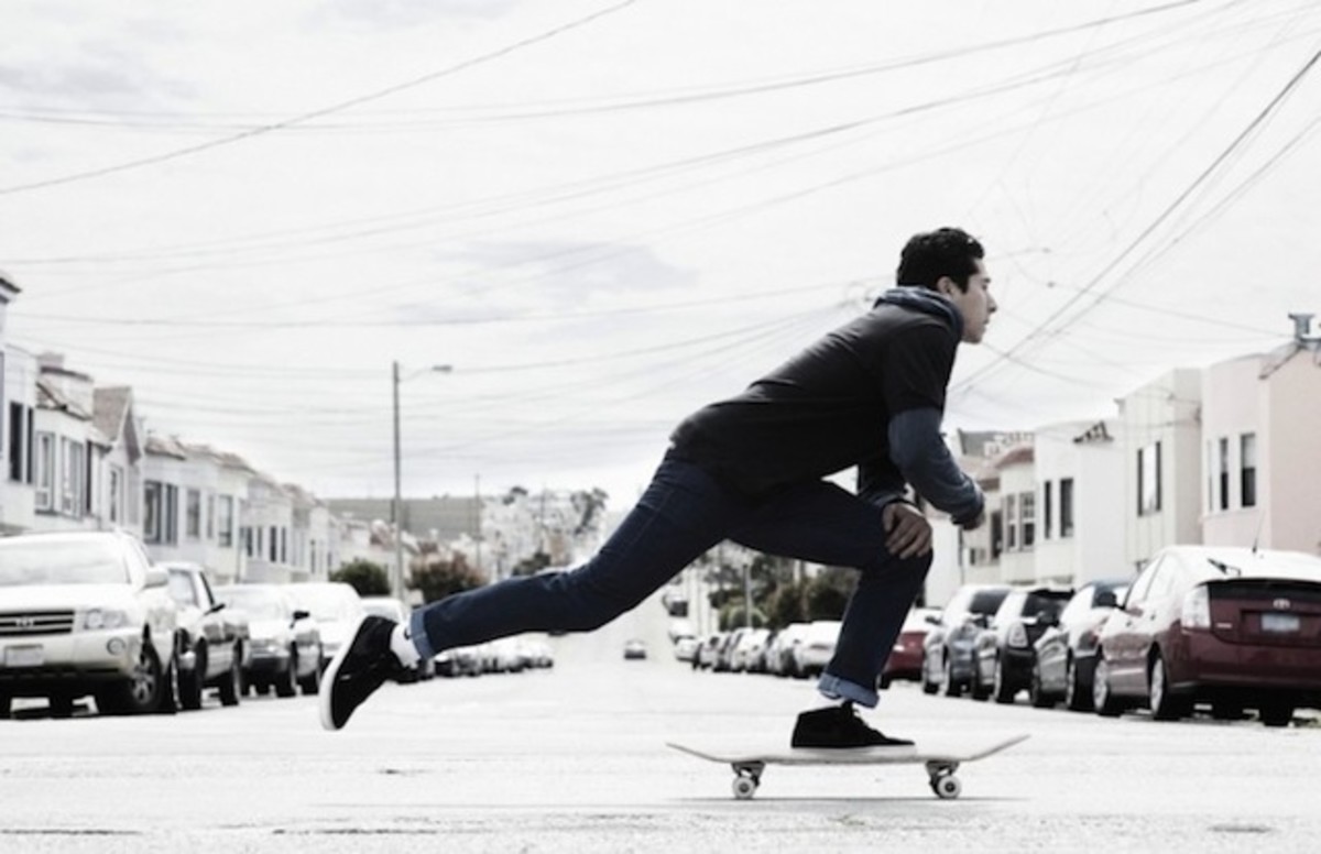 Many of the original legendary skate spots of SF are no longer rideable—but the streets of city are still great places to roll. Photo Courtesy of Levis.