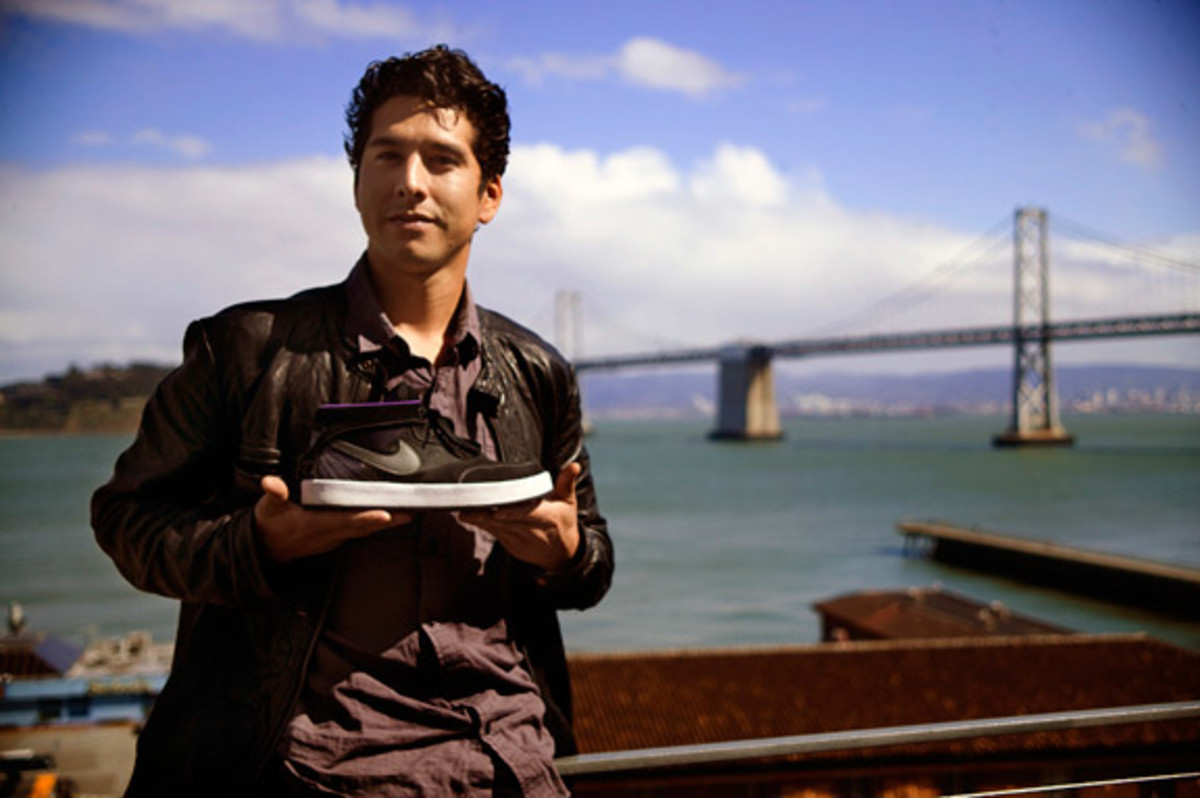 San Francisco's famous bridges are some of the sights, Salazar checks out almost every time he comes to the city. Photo Jamie Owens, Skateboarder Magazine.