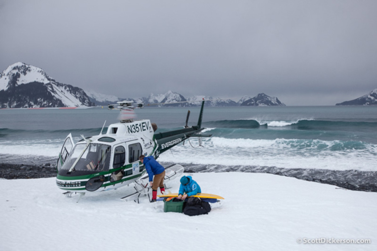 Surfing in Alaska; photo by Scott Dickerson