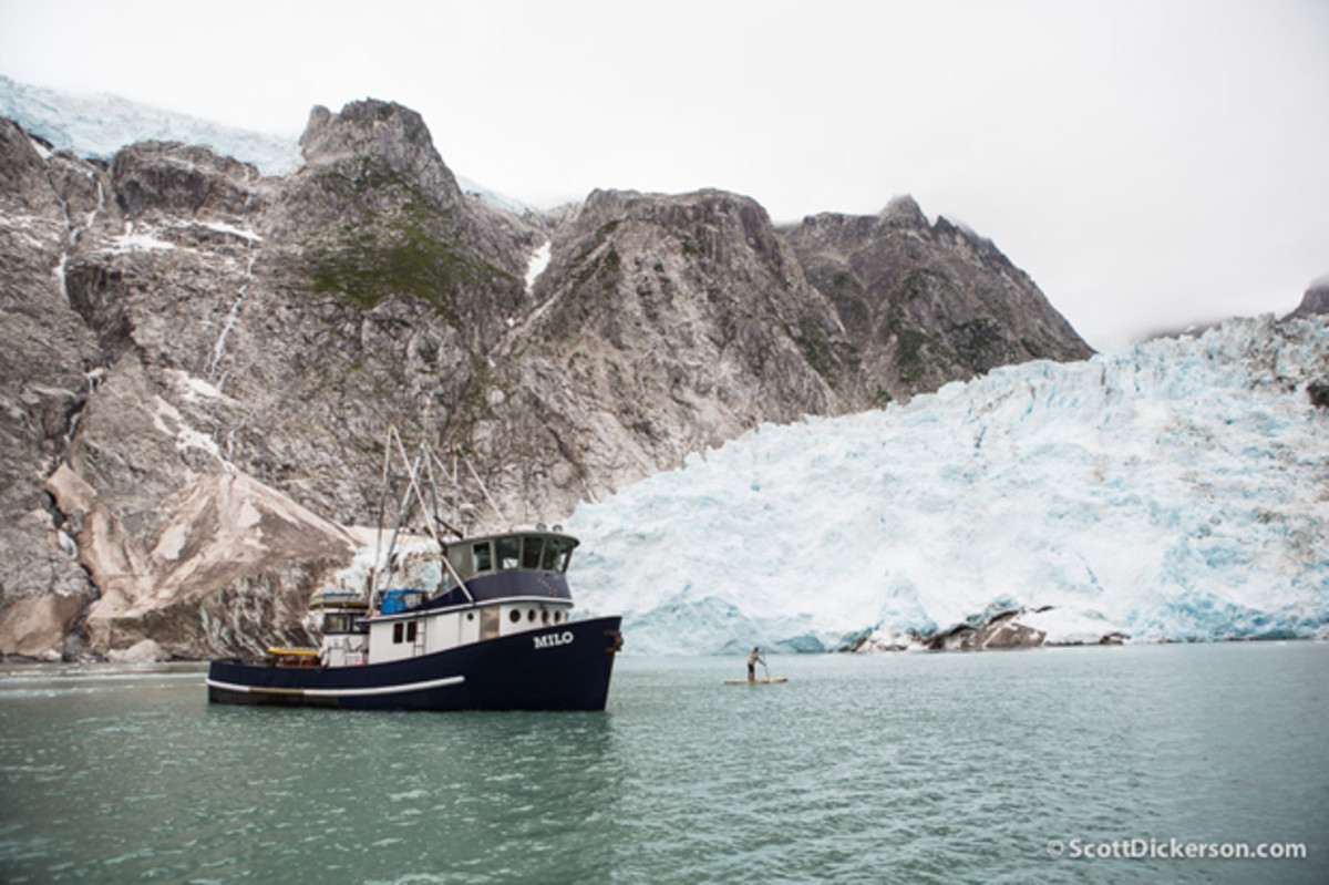 Surfing in Alaska; photo by Scott Dickerson