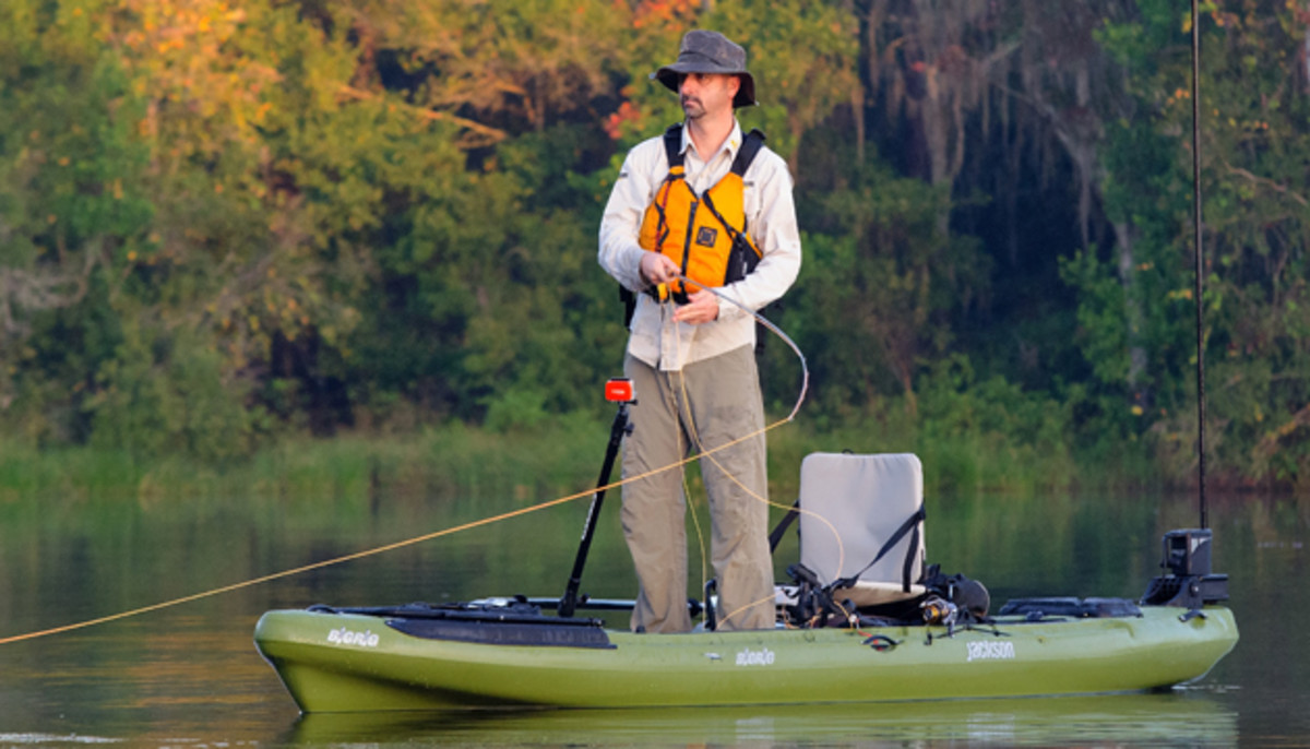 Jackson's new Big Rig is a super-stable solo fishing kayak. Stand-up fishing comes easy.