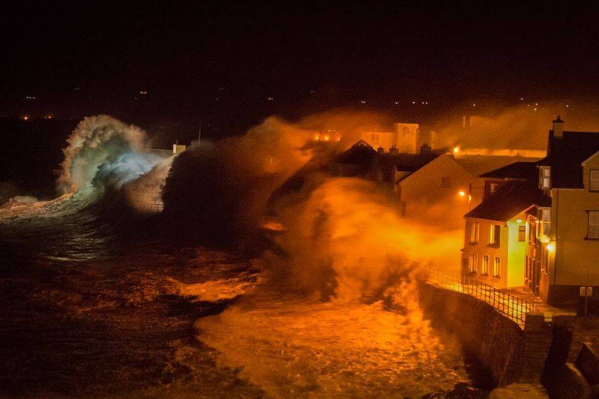 This photo of Lahich in Ireland, taken by George Karbus and posted on his Facebook page, went viral and showcased the start of Hercules' fury.