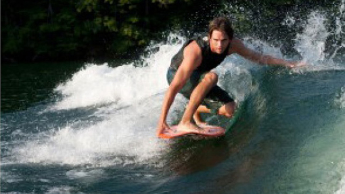 wakesurfing