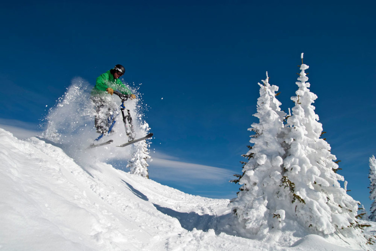 Ski-bikes are taking resorts by storm. (Photo courtesy Aryeh Copa (www.copaphoto.com)