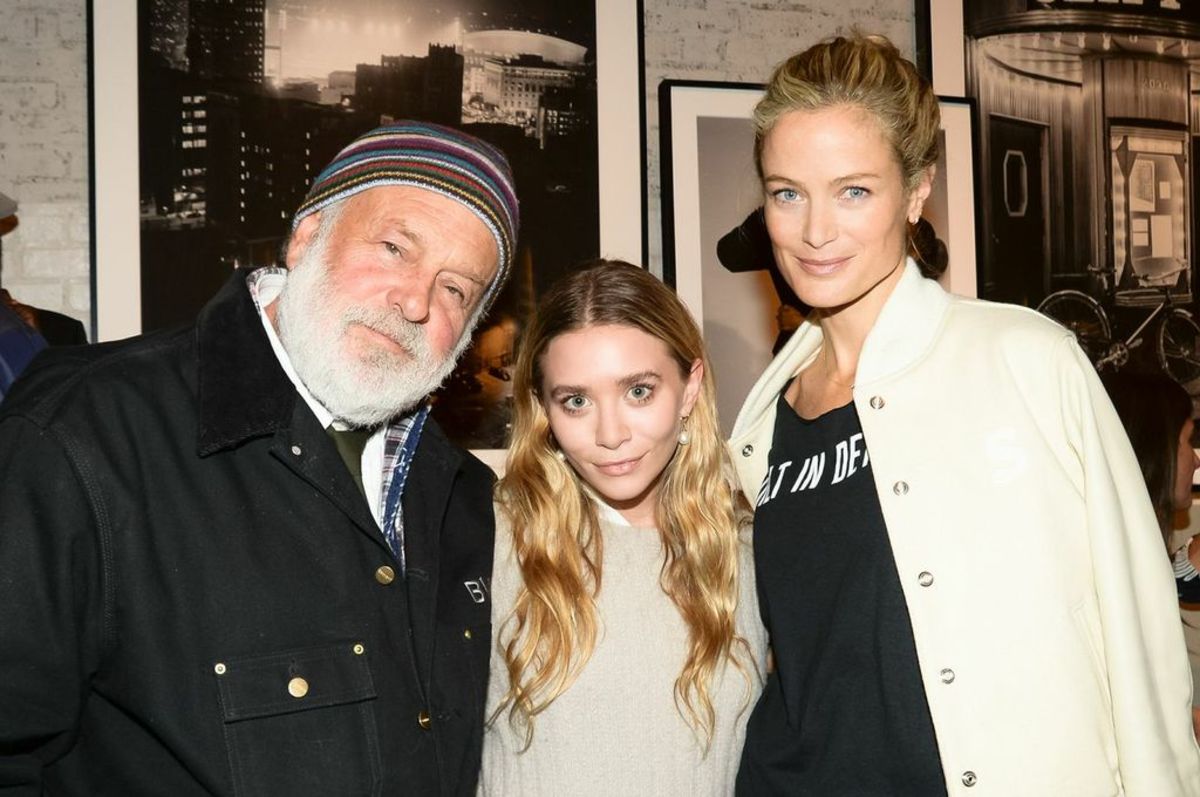 Bruce Weber, Mary Kate Olsen and Carolyn Murphy at Shinola campaign launch event in Tribeca; Photo courtesy of Shinola