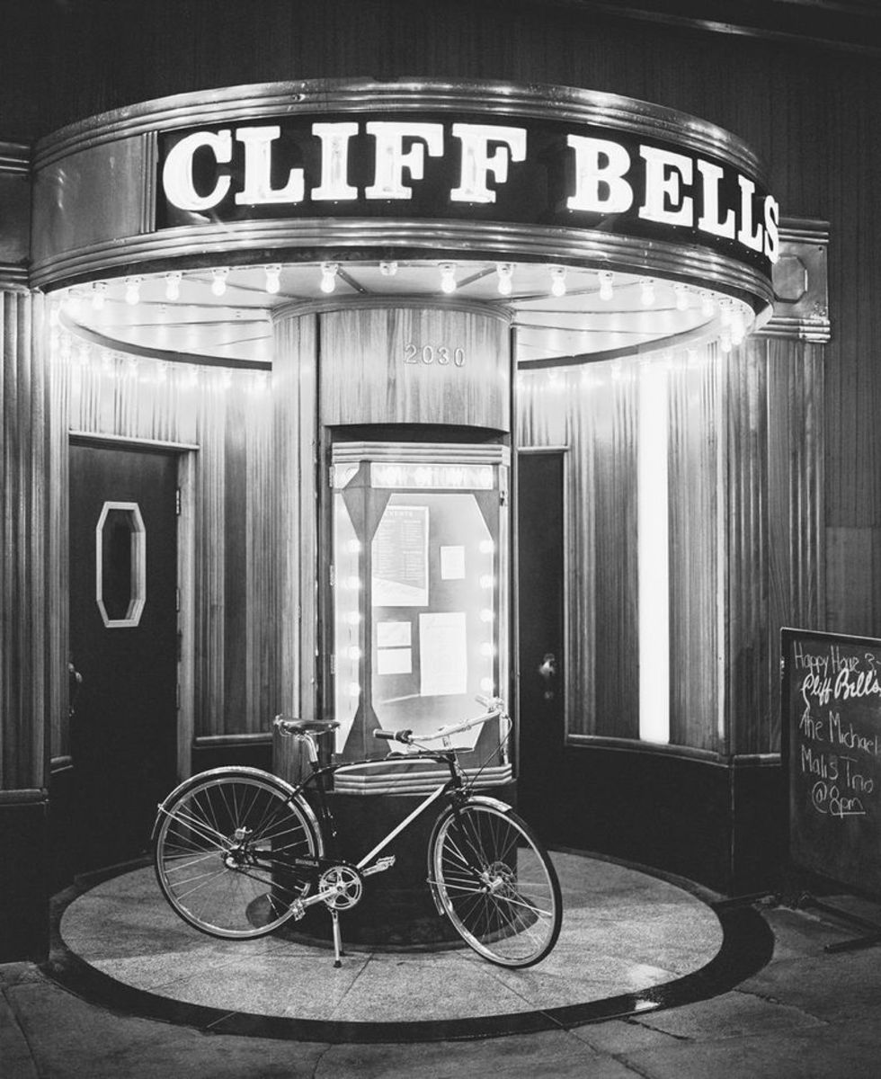 Shinola cycle featured with historic Detroit jazz club, Cliff Bells; Campaign courtesy of Bruce Weber