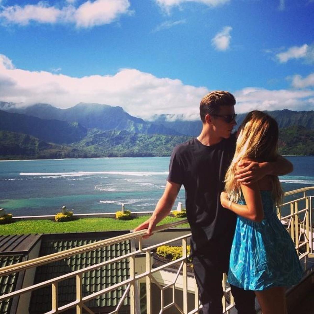 Flying the flag for surfing's power couple is Alana Blanchard and Jack Freestone. Instagram Alana Blanchard
