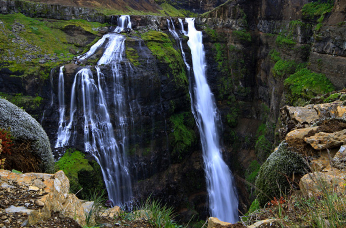 While there is never a completely unobstructed view of the waterfalls, the Glymur hike is an experience you won't soon forget