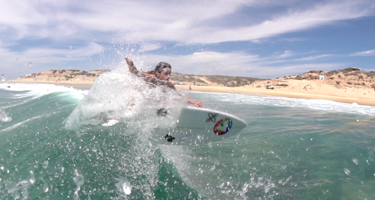 Anastasia Ashley shredding Shipwrecks in Los Cabos