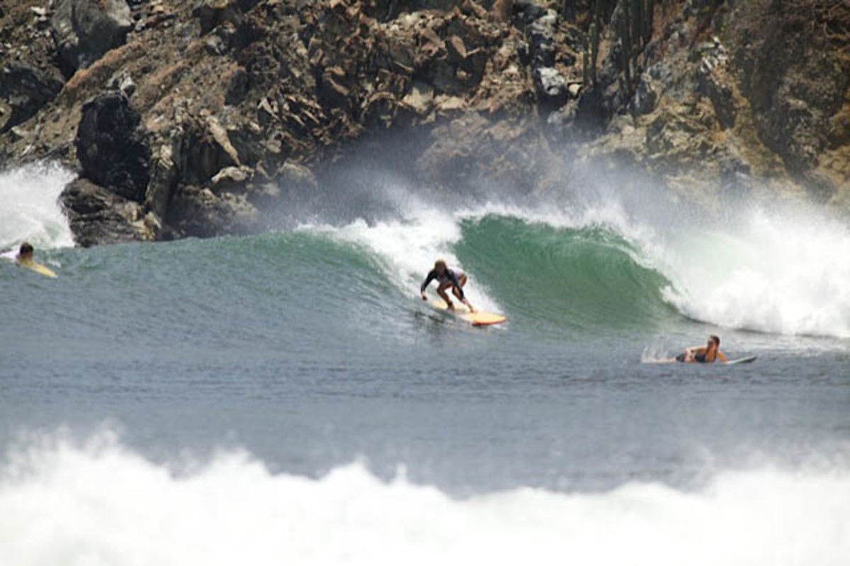 Surfing draws many tourists to the South American breaks Brown calls home; Photo courtesy of Brown