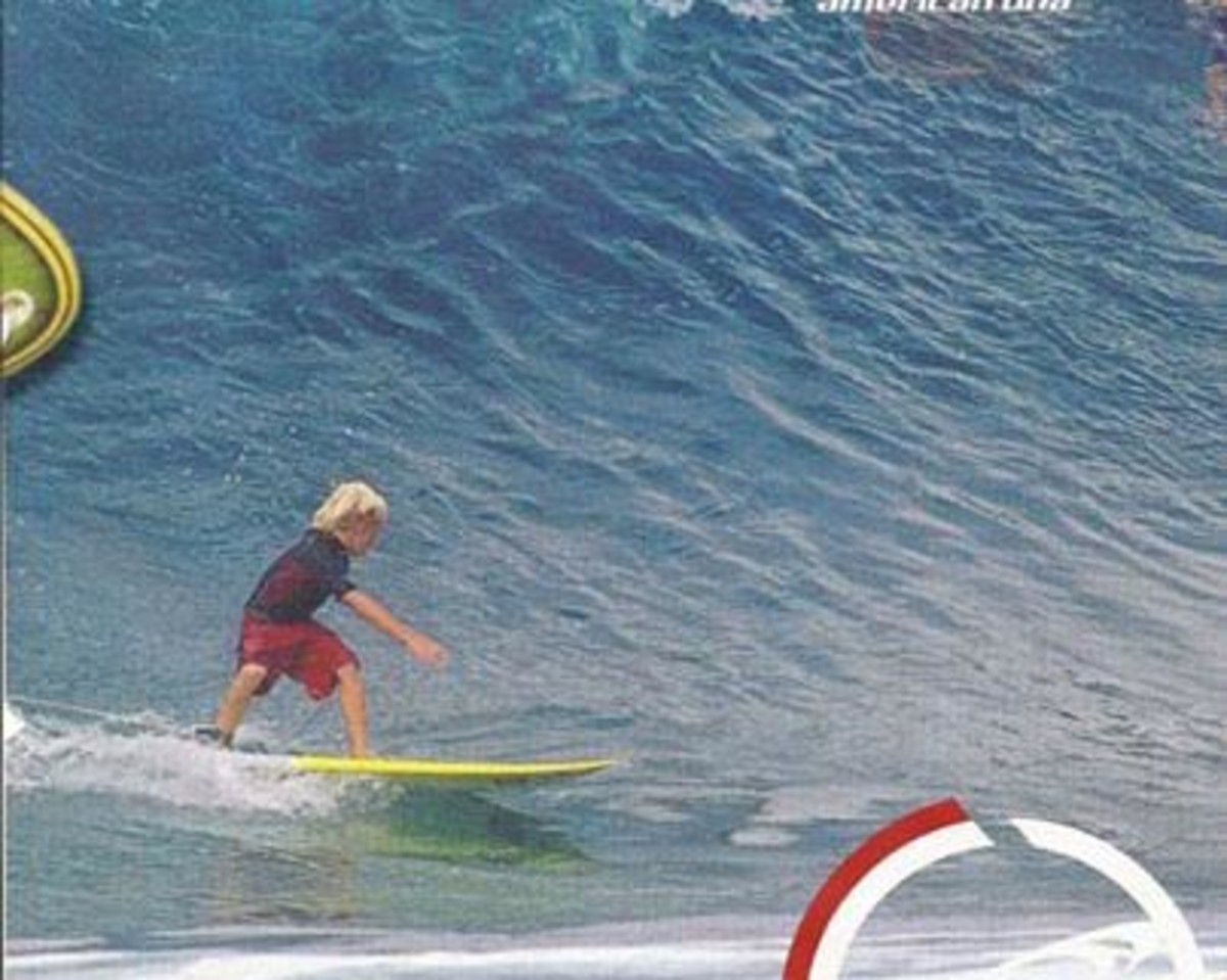 John John Florence op zesjarige leeftijd; foto met dank aan facebook.com/Pyzel-Surfboards