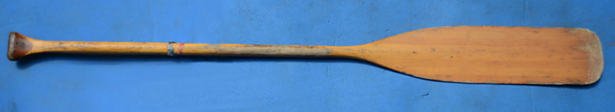 Bill Mason's Clement softwood paddle. Photo Paul Mason
