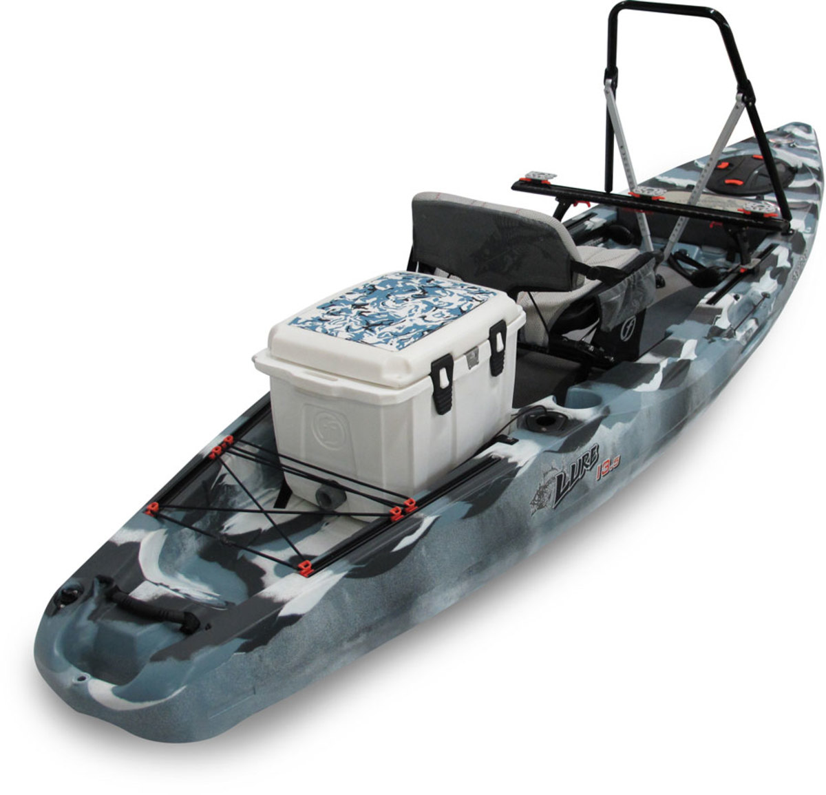 FeelFree's new Lure 13.5 adds several new features to the already-fishy, stand-up friendly design: a multi-use bow console and transducer recess.