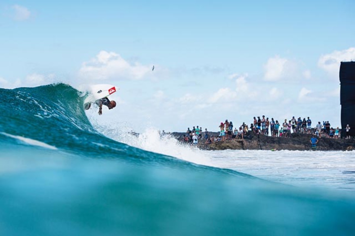 Fred Patacchia at Snapper Rocks on the Gold Coast of Australia—one of the best places to watch a pro surf contest. Photo by Corey Wilson/Surfing magazine